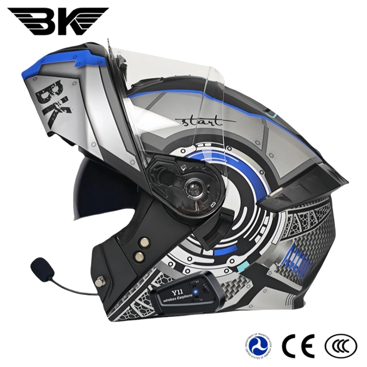 Topi keledar motosikal dengan Bluetooth