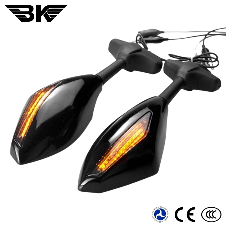 Cermin Cermin Belakang Motosikal Dengan Lampu Led Dengan Isyarat Belok